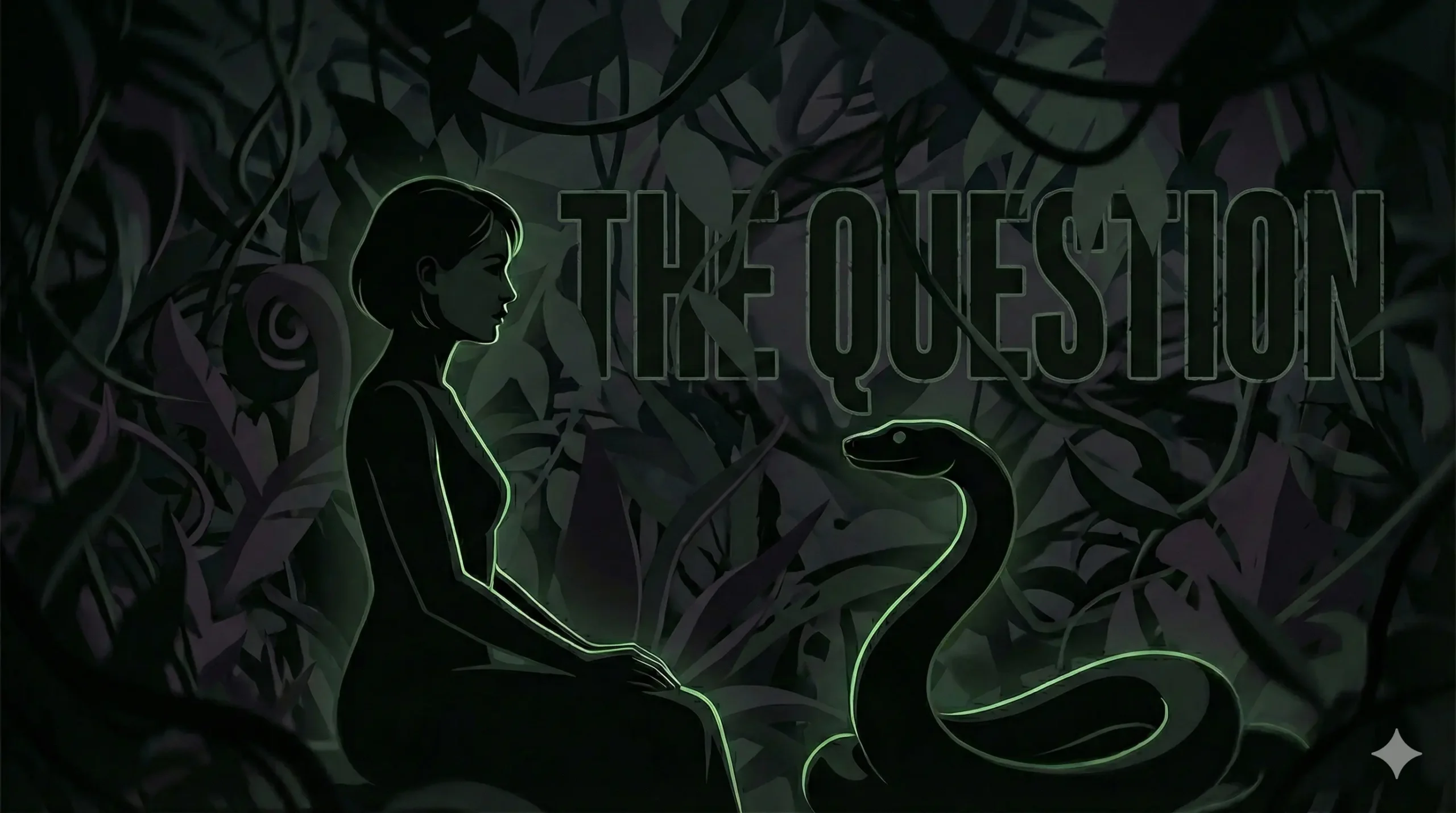Image of Eve, the serpent, and The Question